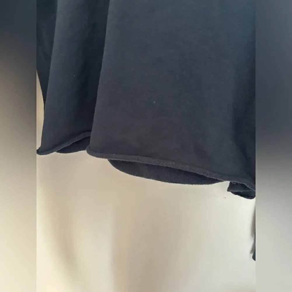 Abercrombie & Fitch Hoodie Sweatshirt Striped Sleeves Size S Navy
